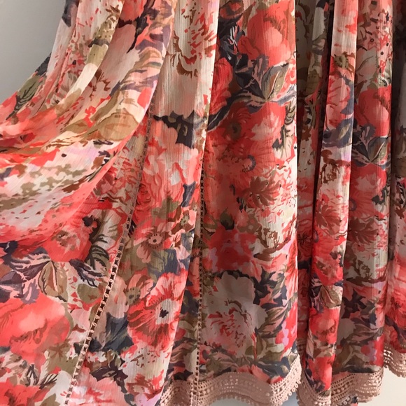 Ranna Gill Anthropologie | Rose Bouquet Floral Lace Dress | Sz 2 - Picture 9 of 13